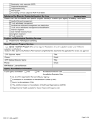 DOH Form 611-022 Behavioral Health Agency License Application - Washington, Page 9