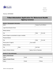 DOH Form 611-019 Tribal Attestation Behavioral Health Agency License Application - Washington, Page 3