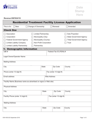 DOH Form 505-023 Residential Treatment Facility License Application Packet - Washington, Page 5