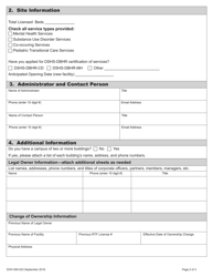 DOH Form 505-023 Residential Treatment Facility License Application Packet - Washington, Page 6