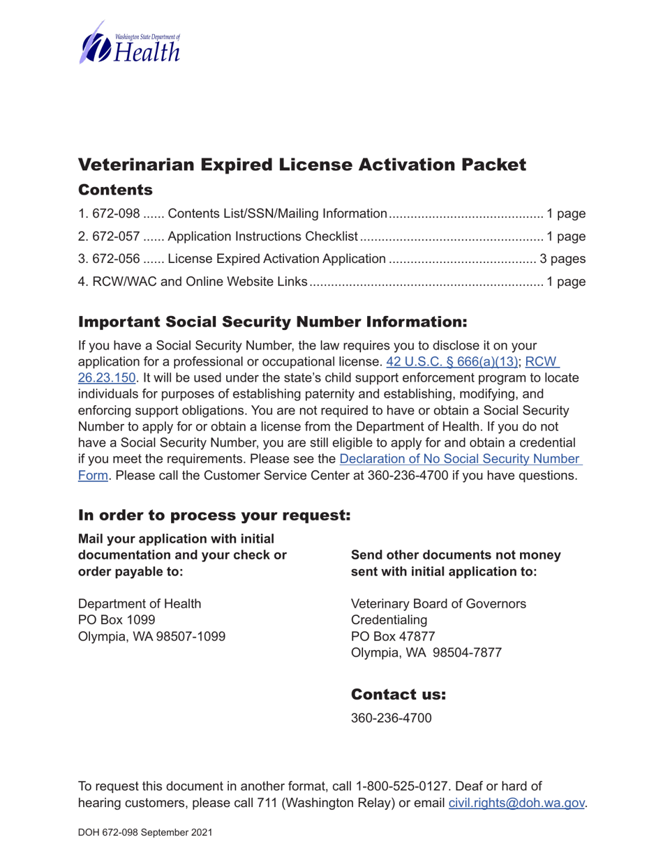 DOH Form 672-056 - Fill Out, Sign Online and Download Printable PDF ...