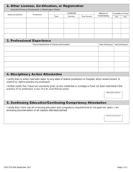 DOH Form 672-056 Veterinarian Expired License Activation Packet - Washington, Page 6