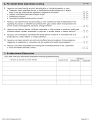 DOH Form 672-001 Veterinary License Application Packet - Washington, Page 11