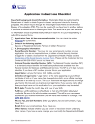 DOH Form 672-001 Veterinary License Application Packet - Washington, Page 3
