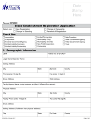 DOH Form 505-132 Blood Establishment Registration Application Packet - Washington, Page 5