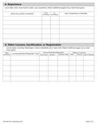 DOH Form 687-001 Dietitian/Nutritionist Certification Application Packet - Washington, Page 10