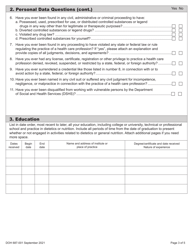 DOH Form 687-001 Dietitian/Nutritionist Certification Application Packet - Washington, Page 9