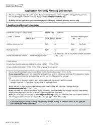 Form HCA13-781 Application for Family Planning Only Services - Washington, Page 3