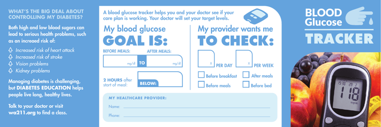 Document preview: DOH Form 345-367 Blood Glucose Tracker - Washington