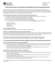 Document preview: DOH Formulario 422-183 Formulario De Solicitud Por Correo De Actas De Defuncion Fetal - Washington (Spanish)