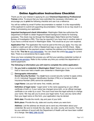 Document preview: DOH Form 670-183 Chemical Dependency Professional Trainee Online Application Instructions Checklist - Washington