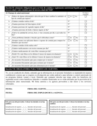 Formulario DAAS-101 Formulario Para Registro Del Cliente (Version Corta) - North Carolina (Spanish), Page 2