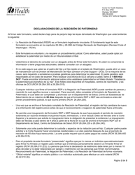 DOH Formulario 422-157 Rescision De Paternidad - Washington (Spanish), Page 2