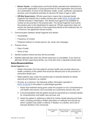 DOH Form 645-141 Practice Plan and Agreement for Dental Hygiene Services in Senior Centers - Washington, Page 2