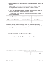 DOH Form 645-141 Practice Plan and Agreement for Dental Hygiene Services in Senior Centers - Washington, Page 3