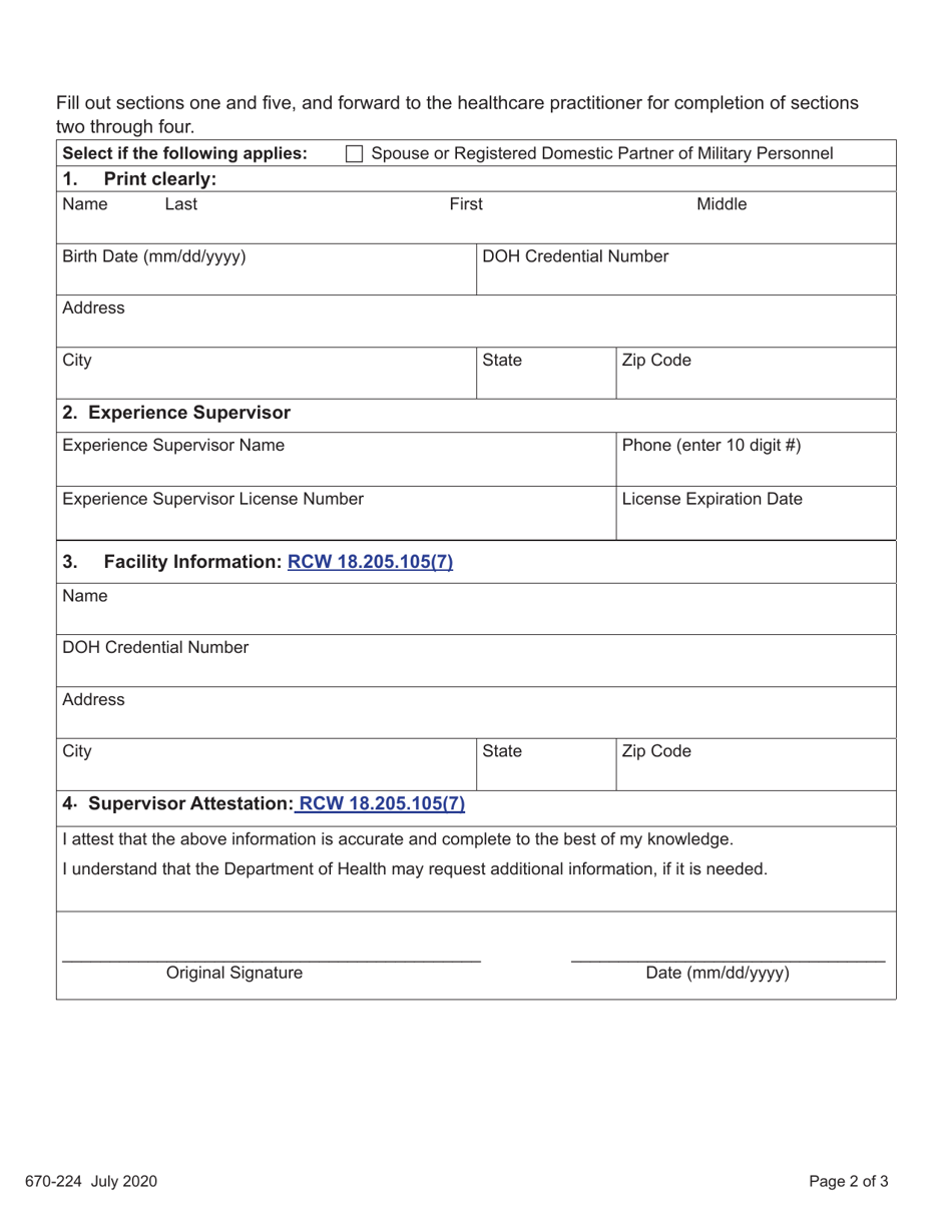 DOH Form 670-224 - Fill Out, Sign Online and Download Printable PDF ...