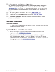 DOH Form 675-010 Home Care Aide Expired Certification Activation Application - Washington, Page 4