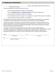DOH Form 675-010 Home Care Aide Expired Certification Activation Application - Washington, Page 7
