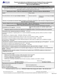 DOH Formulario 150-053 Programa De Asistencia Con Medicamentos Para Profilaxis Previa a La Exposicion Solicitud Confidencial - Washington (Spanish), Page 6