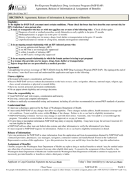Document preview: DOH Form 150-103 Agreement, Release of Information & Assignment of Benefits - Pre-exposure Prophylaxis Drug Assistance Program (Prep Dap) - Washington