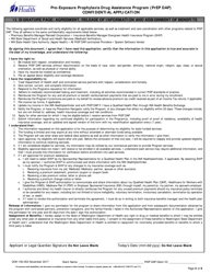 DOH Form 150-053 Pre-exposure Prophylaxis Drug Assistance Program (Prep Dap) Confidential Application - Washington, Page 5