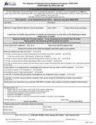 DOH Form 150-053 Pre-exposure Prophylaxis Drug Assistance Program (Prep Dap) Confidential Application - Washington, Page 7