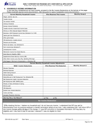 DOH Form 430-024 Early Intervention Program (Eip) Confidential Application - Washington, Page 3