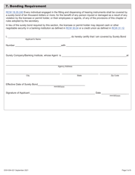 DOH Form 654-021 Audiologist License Application Packet - Washington, Page 11