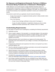 DOH Form 654-021 Audiologist License Application Packet - Washington, Page 5