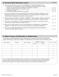 DOH Form 654-021 Audiologist License Application Packet - Washington, Page 9