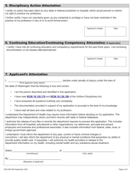 DOH Form 654-050 Audiologist Expired License Activation Application - Washington, Page 7