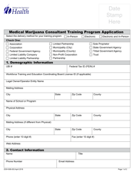 DOH Form 608-003 Medical Marijuana Consultant Training Program Application - Washington, Page 5