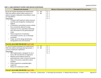 Care Continuity Worksheet, State Surveyor Worksheet - Washington, Page 4