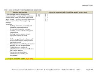 Care Continuity Worksheet, State Surveyor Worksheet - Washington, Page 6