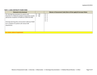 Care Continuity Worksheet, State Surveyor Worksheet - Washington, Page 7