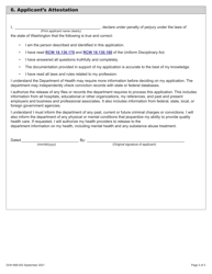 DOH Form 668-050 Psychology Expired Credential Activation Application - Washington, Page 7