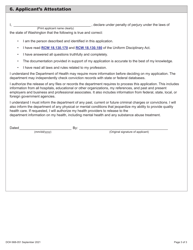 DOH Form 668-051 Psychologist Credential Reactivation From Retired Status Application - Washington, Page 7