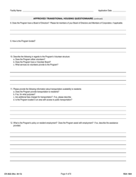 Form CR-3822 Application for Approved Transitional Housing - Tennessee, Page 4