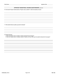 Form CR-3822 Application for Approved Transitional Housing - Tennessee, Page 6
