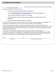DOH Form 686-033 Radiologic Technologist Expired Certification Activation Application - Washington, Page 7