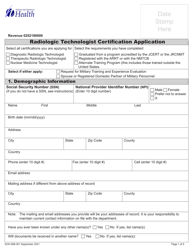 DOH Form 686-001 Radiologic Technologist Certification Application - Washington, Page 11