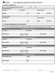 DOH Form 430-024 Early Intervention Program (Eip) Confidential Application for Current or Returning Clients - Washington, Page 5