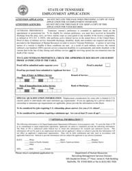 Employment Application - Tennessee, Page 2
