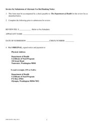 DOH Form 260-001 Nursing Home Alternativeuse Bed Banking Notice - Washington, Page 2