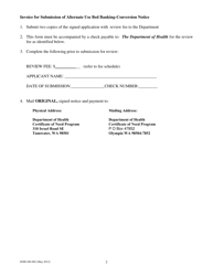 DOH Form 260-002 Nursing Home Alternative Bed Banking Conversion Notice - Washington, Page 2