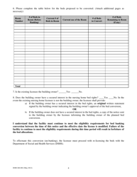 DOH Form 260-002 Nursing Home Alternative Bed Banking Conversion Notice - Washington, Page 4