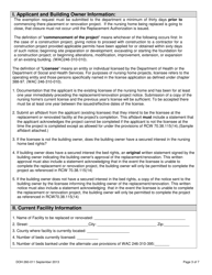 DOH Form 260-011 Certificate of Need-Exemption Nursing Home Bed Replacement or Renovation Authorization Notice - Washington, Page 3