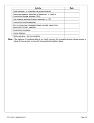 DOH Form 260-011 Certificate of Need-Exemption Nursing Home Bed Replacement or Renovation Authorization Notice - Washington, Page 5