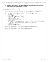 DOH Form 505-073 Application for Certificate of Need Lease of Part or All of a Hospital - Washington, Page 11