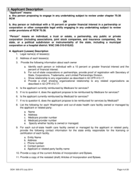DOH Form 505-073 Application for Certificate of Need Lease of Part or All of a Hospital - Washington, Page 4